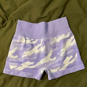 Ryderwear purple camo booty shorts